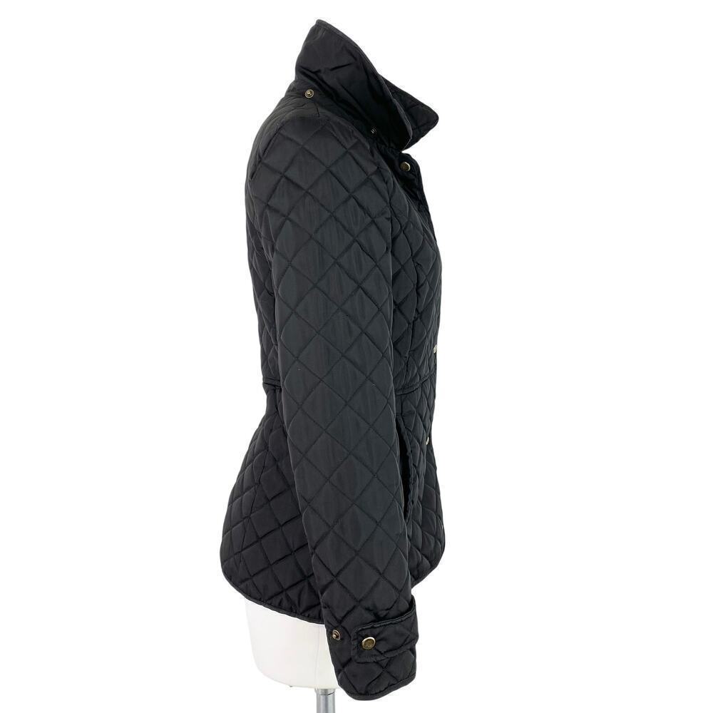 RALPH LAUREN Lauren Women's BLACK Diamond Quilted Jacket with crest SMALL - Picture 3 of 10